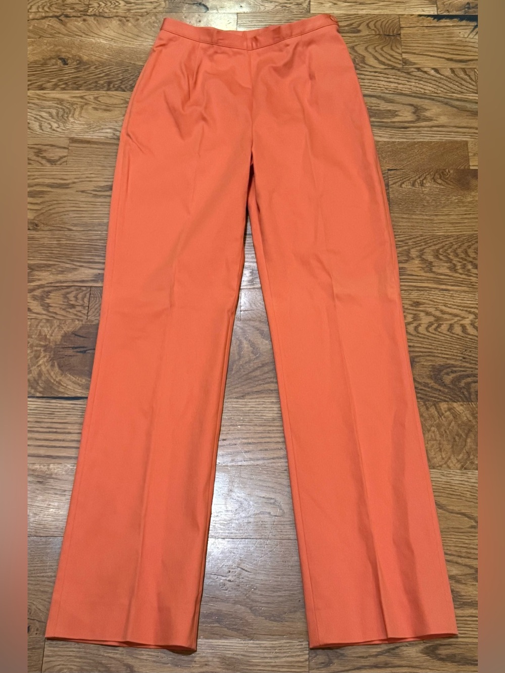NWT. Vintage Oleg Cassini. Orange Side Zip Pants. Size 6.